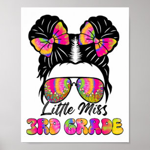 Poster Petite Mademoiselle Élève de 2e 3e Année Chignon D
