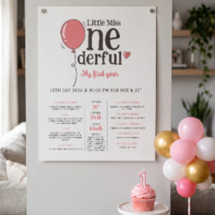 Poster Petite Mademoiselle Merveilleux Premier Anniversai