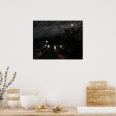 Poster Petite maison à la peinture nocturne (Cuisine)