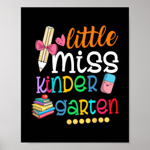 Poster Petite Melle Maternelle Pour Enfants Filles Retour