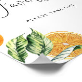 Poster Petite mignonne aquarelle oranges Favoriser signe (Coin)