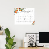 Poster Petite mignonne Devinez le calendrier Date d'échéa (Bureau à domicile)