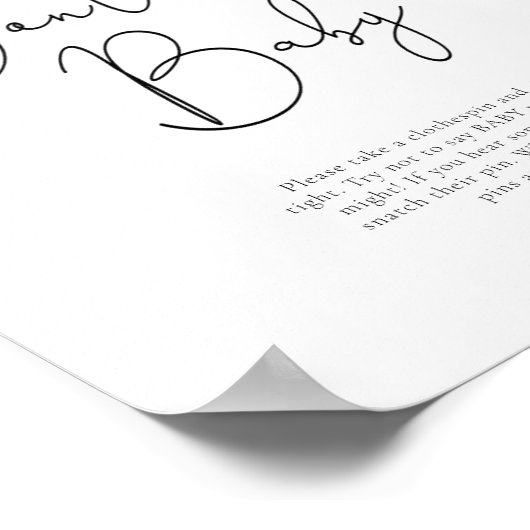 Poster Petite mignonne Ne dis pas bébé (Coin)