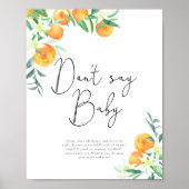 Poster Petite mignonne Ne dis pas bébé (Devant)