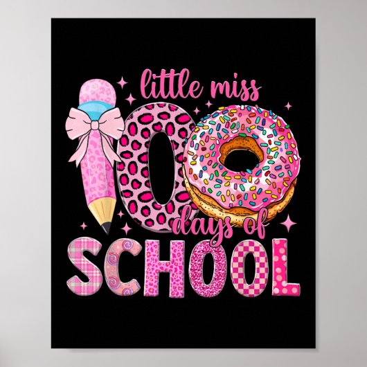 Poster Petite Miss 100 Jours Filles plus intelligentes Do (Devant)