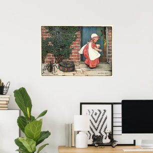Poster Petite Miss Muffet araignée Comptine de la nurseri