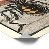 Poster Petite Miss Muffet araignée Comptine enfantine vin (Coin)