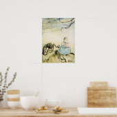 Poster Petite Miss Muffet vintage par Arthur Rackham (Cuisine)