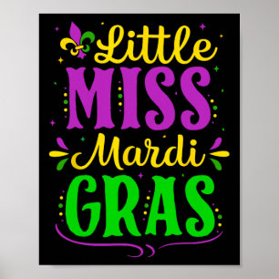 Poster Petite Mlle Mardi Gras Jester En Tenue Filles Enfa