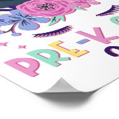 Poster Petite Mlle Pré-k Grad Préscolaire Prek Graduation (Coin)