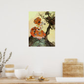 Poster Petite Muffet & Araignée, Mère l'Oie Vintage (Cuisine)