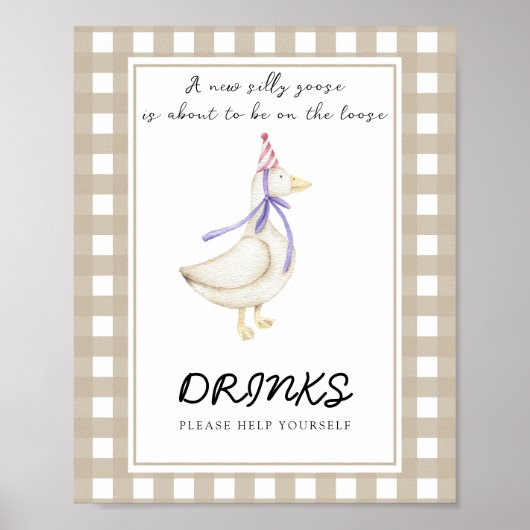Poster Petite Oie - Boissons à volonté (Devant)