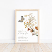 Petite papillon Fleur sauvage Floral Girls Anniver