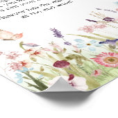 Poster Petite Papillon Fleur Sauvage Ne Dis Pas Bébé (Coin)
