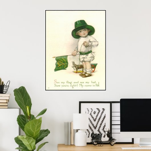 Poster Petite Patrick Imprimé Vintage (Bureau à domicile)