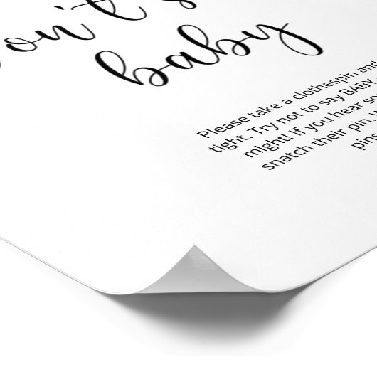 Poster Petite pêche Ne dis pas bébé (Coin)