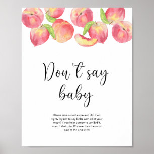 Poster Petite pêche Ne dis pas bébé