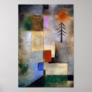 Poster Petite photo de sapin - Paul Klee - peinture d'art