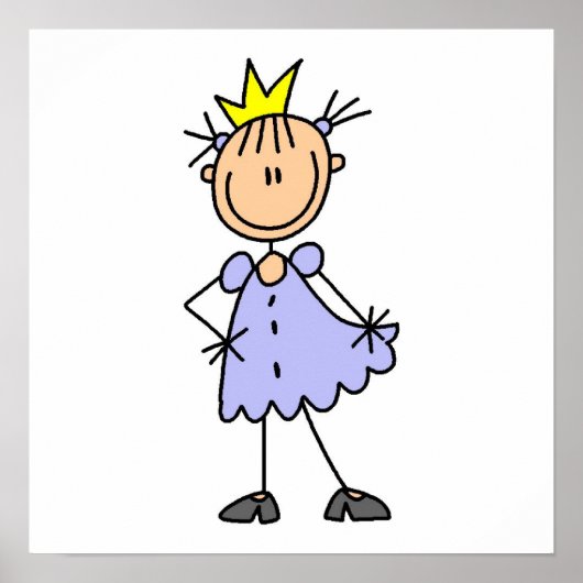Poster Petite princesse avec couronne (Devant)
