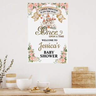 Poster Petite Princesse Conte de Fées Château Fille Baby