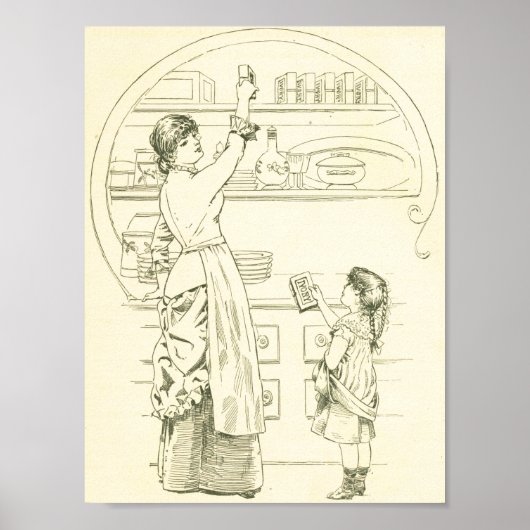Poster Petite pub de savon ivoire - Victorian girl help l (Devant)