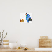 Poster Petite rencontre sur le chemin du retour. (Cuisine)