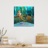 Poster Petite sirène avec fleur d'anémone (Cuisine)