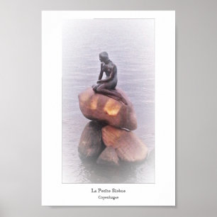 Poster Petite Sirène Copenhague Statue de sculpture Danem