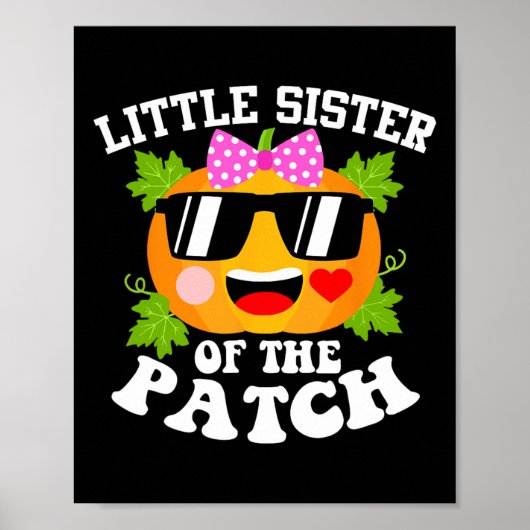 Poster Petite Soeur citrouille Du Patch Funny Hallowee (Devant)