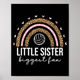 Poster Petite sœur de volley-ball mignonne pour filles en