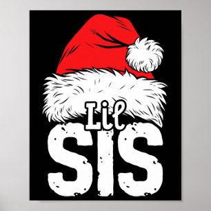 Poster Petite Soeur Père Noël Famille de Noël Corresponda