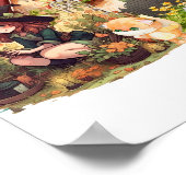 Poster Petite Sorcière Et Renard Mignons  (Coin)