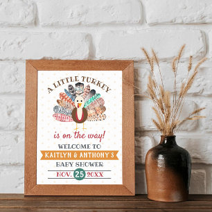 Poster Petite Turquie En Route ! Baby shower de Thanksgiv