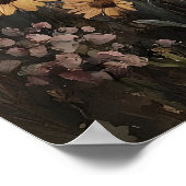 Poster Petite vache fleurs sauvages impression, Pâques fe (Coin)