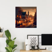 Poster Petite ville de Noël 1 (Bureau à domicile)