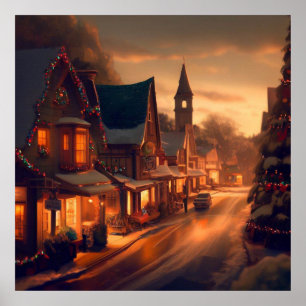 Poster Petite ville de Noël 1