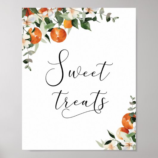 Poster Petites douceurs mignonnes. Gâteaux aux agrumes (Devant)