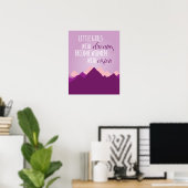 Poster Petites Filles avec Rêves - Violet (Bureau à domicile)