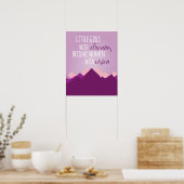 Poster Petites Filles avec Rêves - Violet (Cuisine)