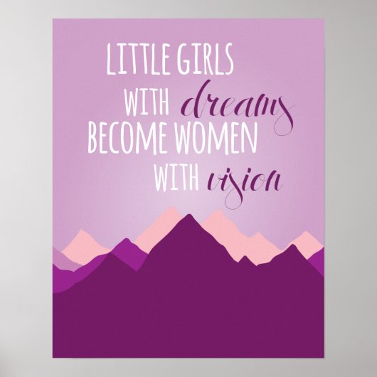 Poster Petites Filles avec Rêves - Violet (Devant)