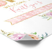 Poster Petites filles Citrouilles 1er anniversaire Affich (Coin)