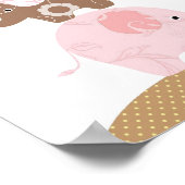 Poster Petites filles d'art d'éléphant (Coin)