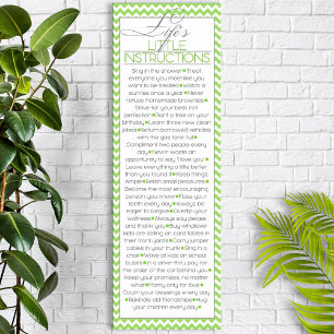 Poster Petites instructions de la vie Lime Green