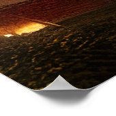 Poster Petites Maisons sur une falaise mer et soleil (Coin)