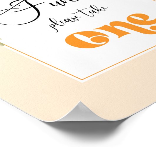 Poster Petites oranges cuites Nous espérons que vous vous (Coin)