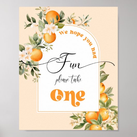 Poster Petites oranges cuites Nous espérons que vous vous (Devant)