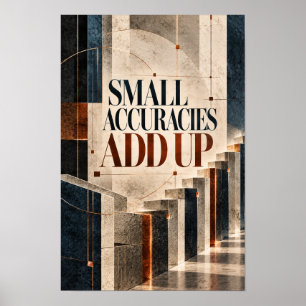 Poster Petites Précisions S'ajoutent Typographie Géométri