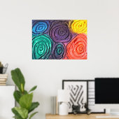 Poster Petites sphères de couleur (Bureau à domicile)