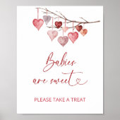 Poster Petites valentines amoureuses Les bébés sont doux (Devant)