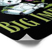 Poster Petits actes grands impacts robot mignon solarpunk (Coin)